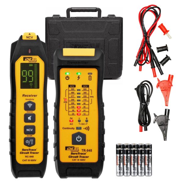 Ideal Electrical SureTrace Plus Rastreador de Circuitos (61-948) 0-600 Voltios AC/DC con Prueba de Continuidad Integrada