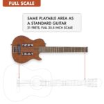 Traveler Guitar Escape Mark III - Guitarra acústica de nailon caoba, pequeña guitarra acústica de viaje con amplificador
