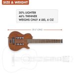 Traveler Guitar Escape Mark III - Guitarra acústica de nailon caoba, pequeña guitarra acústica de viaje con amplificador