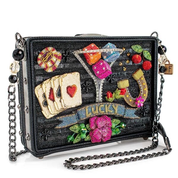 Bolso Bandolera Mary Frances Lady Luck BAG 24-137 Con Cuentas Diseño Casino