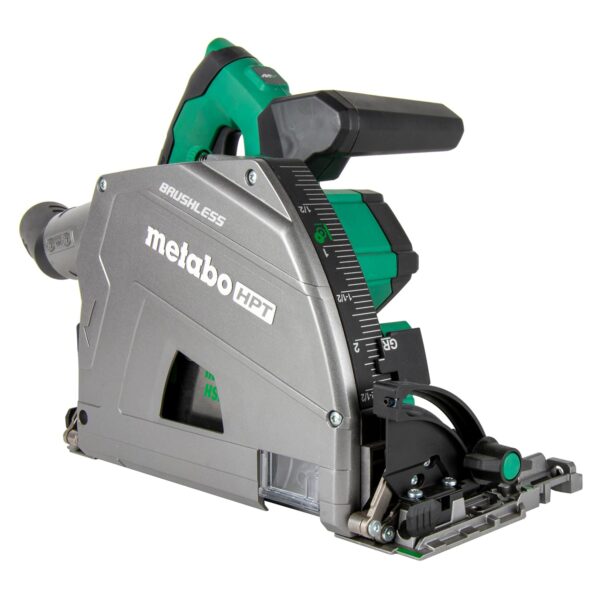 Metabo HPT Kit de Sierra de Riel Inalámbrica MultiVolt de 36V de 6-1/2 pulgadas, Bisel Ajustable de -1 a 46°, Profundida