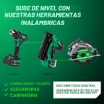 Metabo HPT Kit de Sierra de Riel Inalámbrica MultiVolt de 36V de 6-1/2 pulgadas, Bisel Ajustable de -1 a 46°, Profundida