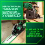 Metabo HPT Kit de Sierra de Riel Inalámbrica MultiVolt de 36V de 6-1/2 pulgadas, Bisel Ajustable de -1 a 46°, Profundida