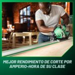 Metabo HPT Kit de Sierra de Riel Inalámbrica MultiVolt de 36V de 6-1/2 pulgadas, Bisel Ajustable de -1 a 46°, Profundida