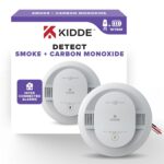 Detector de Humo y Monóxido de Carbono Kidde Cableado con Batería de Respaldo de 10 Años 5 Pulgadas
