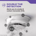 Detector de Humo y Monóxido de Carbono Kidde Cableado con Batería de Respaldo de 10 Años 5 Pulgadas