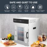 NutriChef Máquina deshidratadora de alimentos de alta calidad, 1500 vatios, deshidratador de acero inoxidable de 16 band