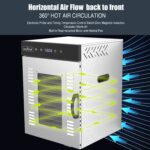 NutriChef Máquina deshidratadora de alimentos de alta calidad, 1500 vatios, deshidratador de acero inoxidable de 16 band