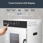 NutriChef Máquina deshidratadora de alimentos de alta calidad, 1500 vatios, deshidratador de acero inoxidable de 16 band