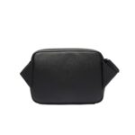 Bolso de Hombro Lacoste NH4401MR Monograma en Relieve Negro Cuero y Poliuretano