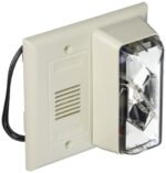 Estroboscópico de Bocina Edwards Signaling 147-10 120VAC 4-1/2 pulgadas con Placa de Botón Pulsador de Acero Inoxidable