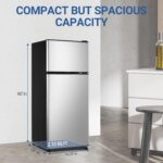 rosmena - Refrigerador de tamaño para apartamento, de 3.6 pies cúbicos, refrigerador pequeño con congelador adecuado par