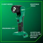 Metabo HPT Taladro Percutor Inalámbrico MultiVolt™ de 18V, Destornillador de Impacto, Sierra Recíproca, y Linterna Kit C