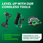 Metabo HPT Taladro Percutor Inalámbrico MultiVolt™ de 18V, Destornillador de Impacto, Sierra Recíproca, y Linterna Kit C