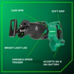 Metabo HPT Taladro Percutor Inalámbrico MultiVolt™ de 18V, Destornillador de Impacto, Sierra Recíproca, y Linterna Kit C