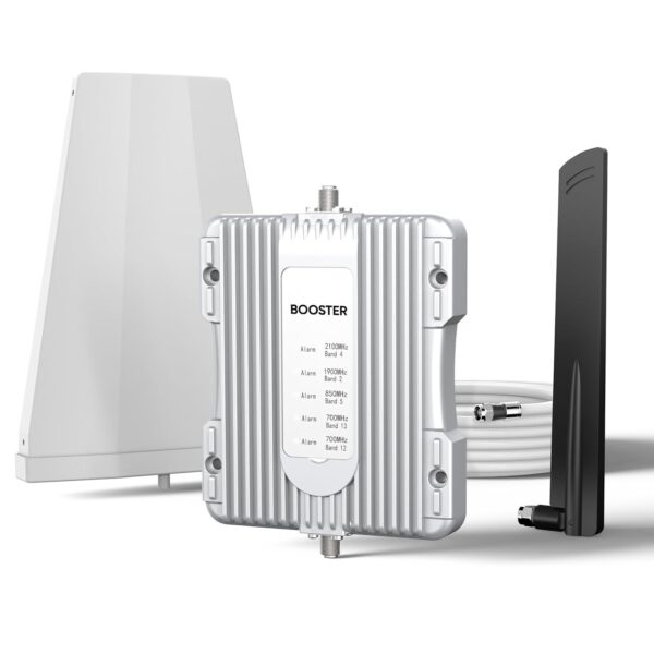 Amplificador de Señal de Teléfono Celular SignalBrick K01 3000 Pies Cuadrados Plateado