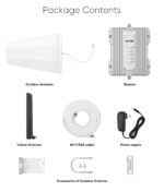 Amplificador de Señal de Teléfono Celular SignalBrick K01 3000 Pies Cuadrados Plateado