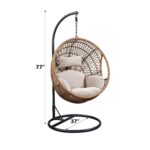 Silla Colgante ACME Vasant Modelo 45088 Tela y Cuerda Beige con Marco de Acero