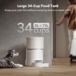 Comedero Automático PETLIBRO PLAF107 8 Litros Wi-Fi Sellado al Vacío Acero Inoxidable Blanco