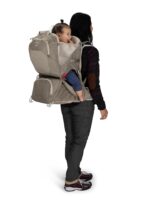 Portabebés Osprey Poco LT Mochila Ligera para Niño con Parasol UPF 50 Marco Plegable Color Hormigón Bronceado