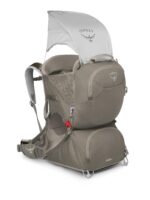 Portabebés Osprey Poco LT Mochila Ligera para Niño con Parasol UPF 50 Marco Plegable Color Hormigón Bronceado