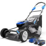 Cortacésped inalámbrico Wild Badger Power WB40VSP21LM 21 pulgadas 40V con 2 baterías de 4.0 Ah azul