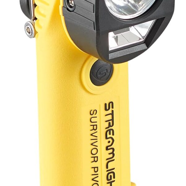 Streamlight 91831 Survivor Pivot 325-Lumen en ángulo recto articulado doble haz Spot & Flood LED linterna con kit de car