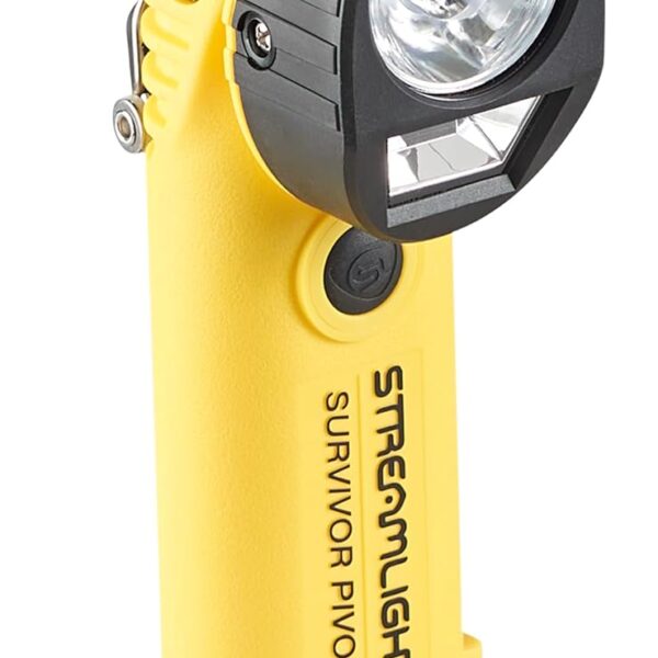 Streamlight 91812 Survivor Pivot 325-Lumen en ángulo recto articulado doble haz Spot & Flood LED linterna con kit de car
