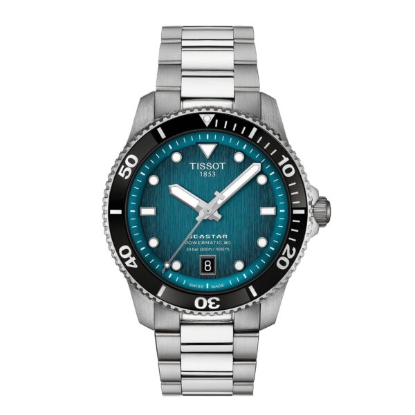 Reloj Tissot Seastar 1000 Powermatic 80 T1208071109100 40mm Esfera Verde Acero Inoxidable
