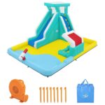 Parque Acuático Inflable Bestway Beach Blast 53482E 14 pies 9 pulgadas x 11 pies 2 pulgadas x 8 pies 3 pulgadas Multicol