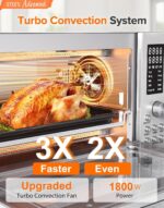 Nuwave Bravo Pro Smart 21QT Horno Tostador Freidora de Aire Combo, Horno de Convección Encimera, 10 funciones todo en 1,