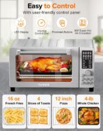 Nuwave Bravo Pro Smart 21QT Horno Tostador Freidora de Aire Combo, Horno de Convección Encimera, 10 funciones todo en 1,