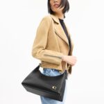 Bolso de Hombro Coach Juliet CR981 B4BK Cuero Negro