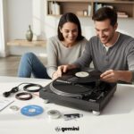 Gemini - Tocadiscos de accionamiento directo, 3 velocidades, grabación USB y preamplificador (TT-5000) | Direct-drive tu