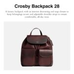 Mochila COACH Crosby 28 Cuero Merlot Mujer Tamaño Único