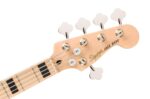 Affinity Series Active Jazz Bass V, diapasón de arce, golpeador negro, negro metálico