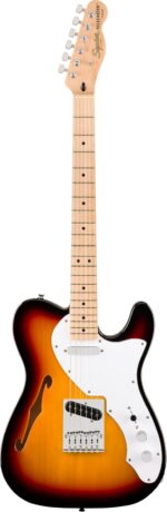 Affinity Series Telecaster Thinline, diapasón de arce, golpeador blanco, 3 colores Sunburst
