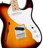 Affinity Series Telecaster Thinline, diapasón de arce, golpeador blanco, 3 colores Sunburst