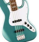 Affinity Series Active Jazz Bass, diapasón de laurel, golpeador blanco, espuma de mar místico verde