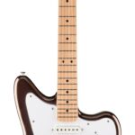 Affinity Series Jaguar, diapasón de arce, golpeador blanco, marrón metálico místico