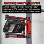 Streamlight 61523 BearTrap 360 - Luz de trabajo recargable de 2000 lúmenes | Luz de trabajo de 2000 lúmenes con modos de