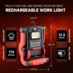 Streamlight 61523 BearTrap 360 - Luz de trabajo recargable de 2000 lúmenes | Luz de trabajo de 2000 lúmenes con modos de