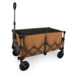 PICNIC TIME Wilderness Wagon - Carro plegable plegable, carrito para exteriores, carro utilitario deportivo, marrón y gr