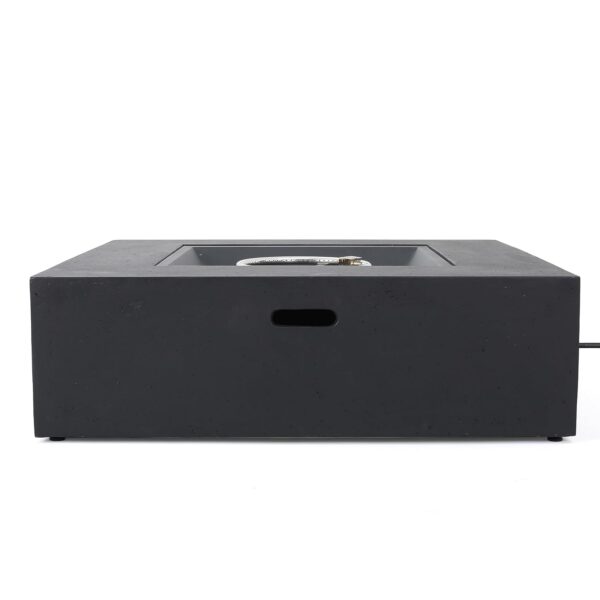 Mesa para Fogata de Gas Christopher Knight Home 299409 Cuadrada Gris Oscuro Hormigón 50000 BTU con Soporte para Tanque 4