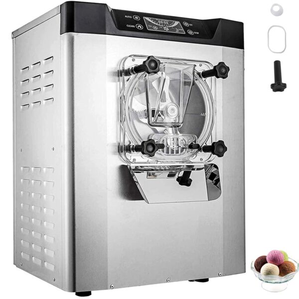 VEVOR Máquina de helado comercial 1400W 20/5.3 Gph Hard Serve Ice Maker con pantalla LED Temporizador de apagado automát