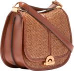 Bolsa de Sillín Cole Haan Celenea U07623 Cuero Color Paja Bronceada Natural