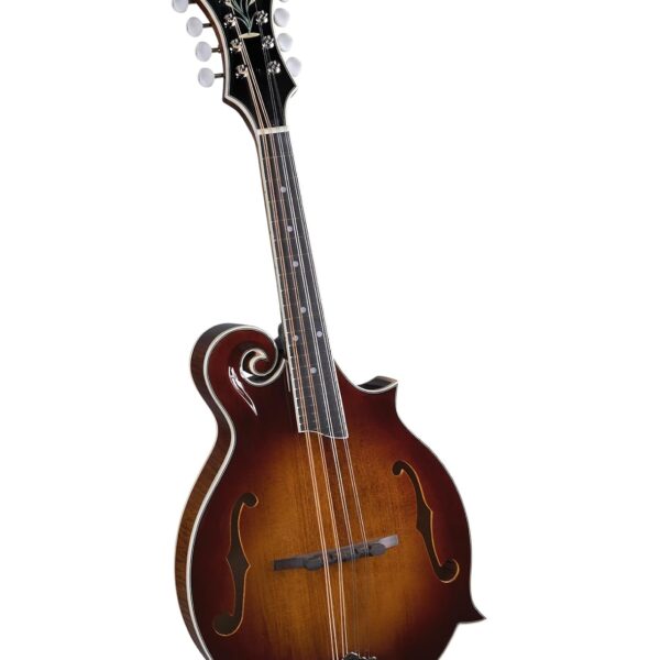 Rover RM-85 Deluxe F-model Mandolina – Burst Burst – Tapa sólida de abeto Sitka y cuerpo de arce flameado con puente aju