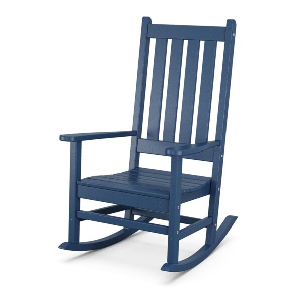Mecedora para Porche Polywood Vineyard R140NV Azul Marino Polietileno de Alta Densidad HDPE 34.25 x 27.25 x 45.88 Pulgad