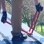 Malco FSHS2 - Sellador manual de costura de pie de 2 pulgadas, bloqueo mecánico de doble etapa de 90° y 180°, costuras a
