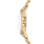Reloj Michael Kors Kacie MK4852 Mujer Acero Inoxidable Dorado Esfera Negra 39mm